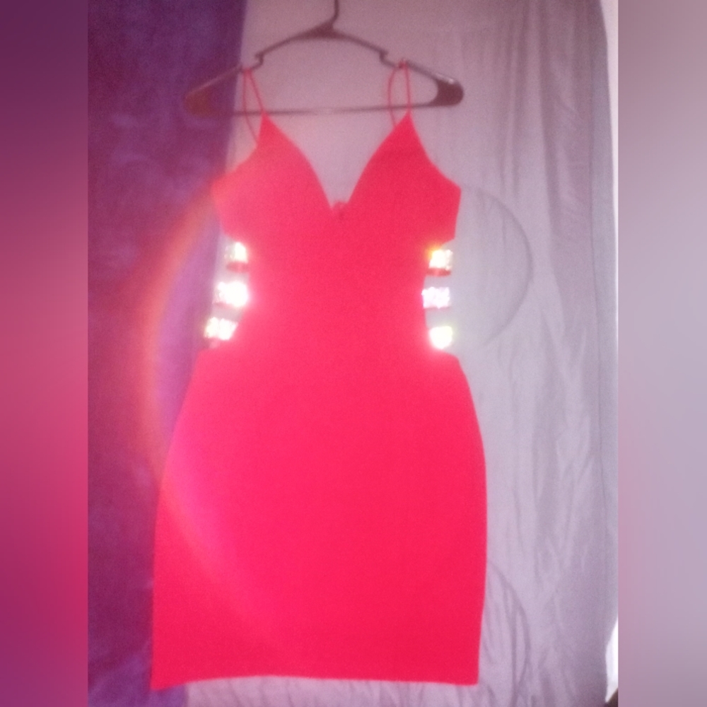 Formal sexy red mini dress